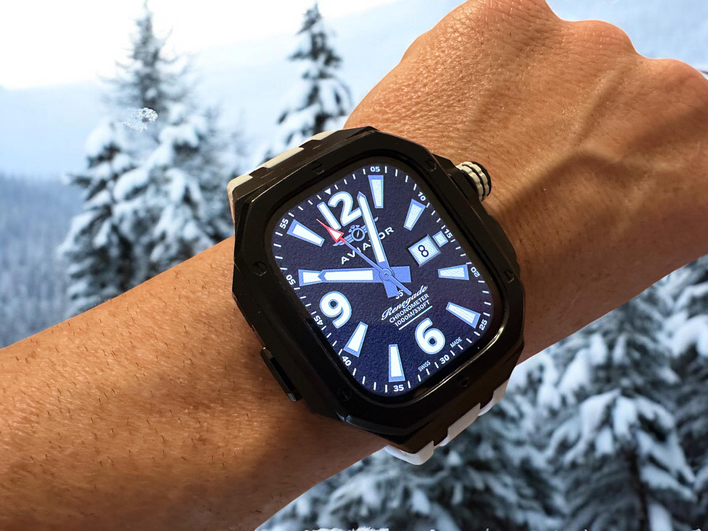 AviatorCo Renegade Apple Watch Face: Smartwatch Clockology Design