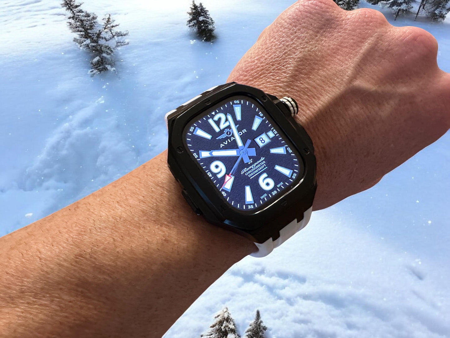 AviatorCo Renegade Apple Watch Face: Smartwatch Clockology Design