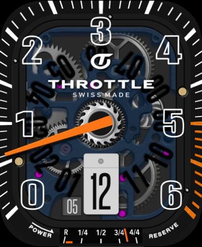 Apple Watch faces Clockology  Premium Apple Watch faces for smartwatch Top-rated watch face designs Throttle Racing Watch