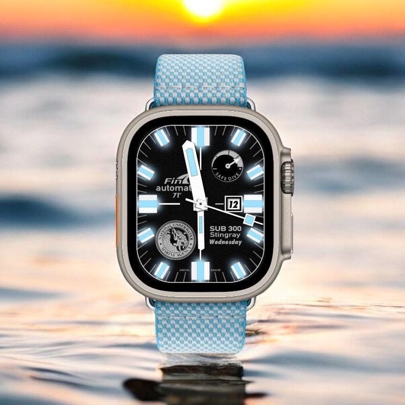 Fin Dive Apple Watch Face: NUMA Clockology Design (Digital Download)