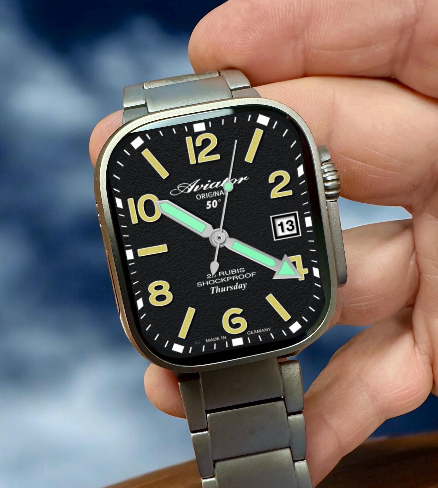 AviatorCo Shockproof Watch Face for Clockology Apple Watch (Digital)