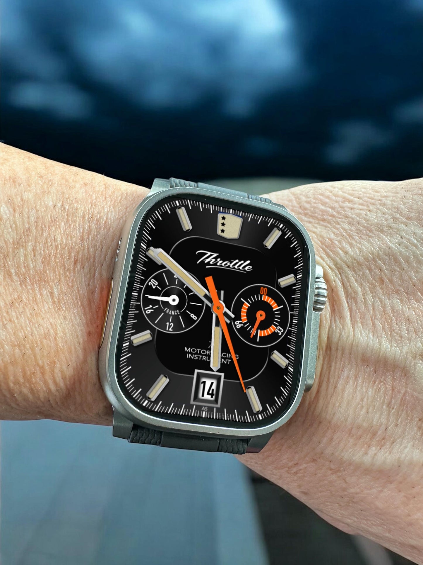 Apple Watch faces Clockology  Premium Apple Watch faces for smartwatch Top-rated watch face designs Throttle Racing Watch