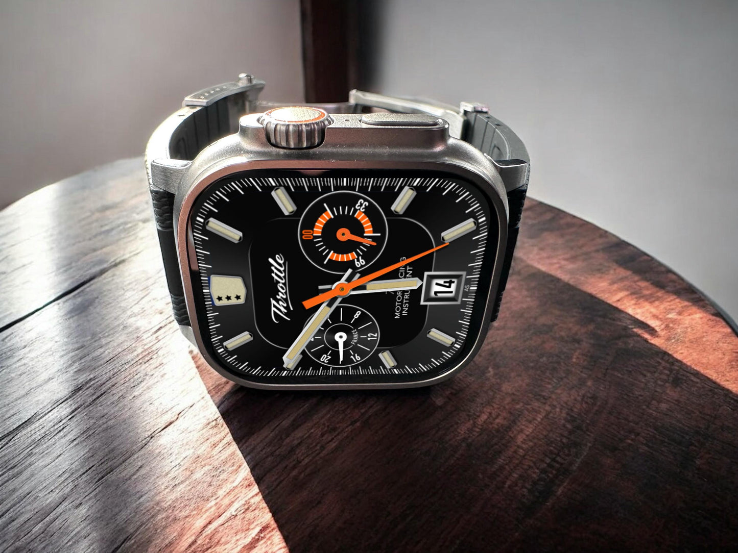 Apple Watch faces Clockology  Premium Apple Watch faces for smartwatch Top-rated watch face designs Throttle Racing Watch