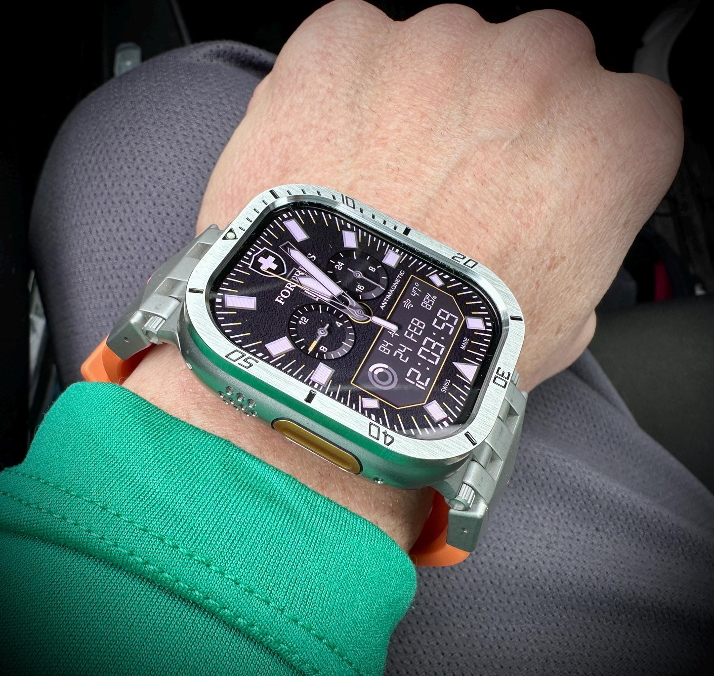 Fortress Military Apple Watch Face: INOX Hybrid Design (Clockology App)