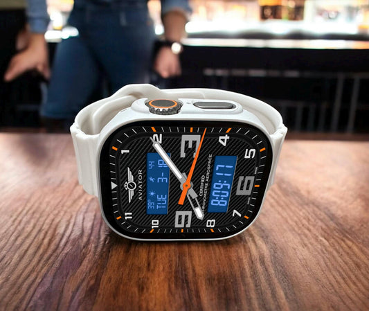 AviatorCo Aerospace Apple Watch Face, Digital/Analog (Clockology App)