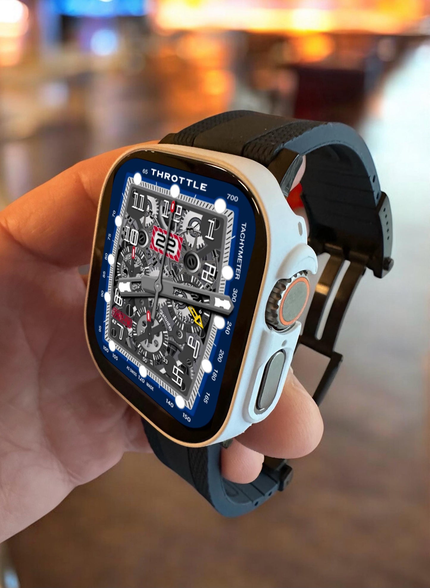 Apple Watch faces Clockology  Premium Apple Watch faces for smartwatch Top-rated watch face designs Throttle Racing Watch
