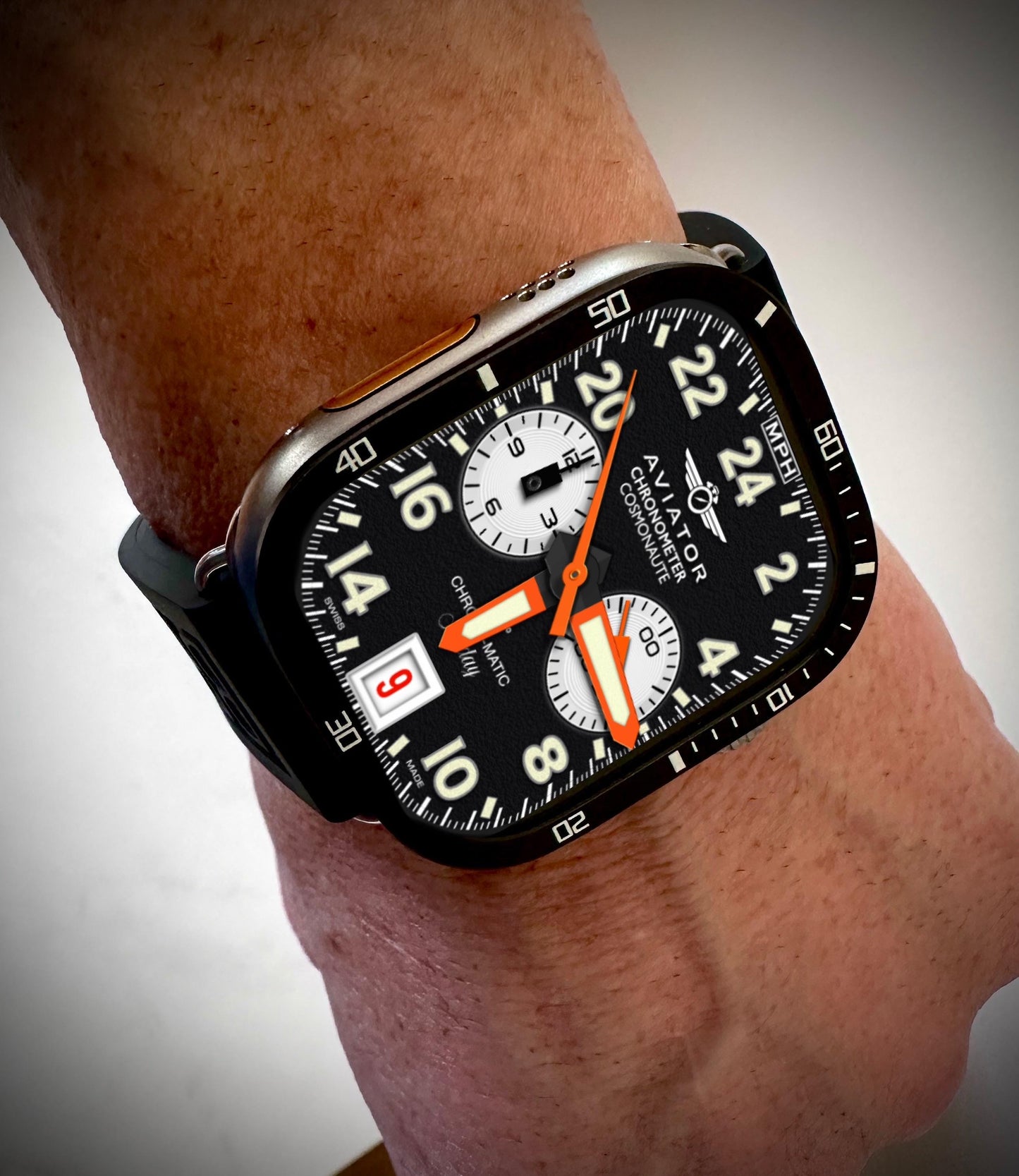 Aviator Flight Apple Watch Face: Military Time Clockology Design