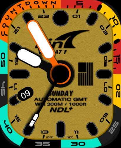 Fin Dive Watch Face for Apple Watch Clockology App