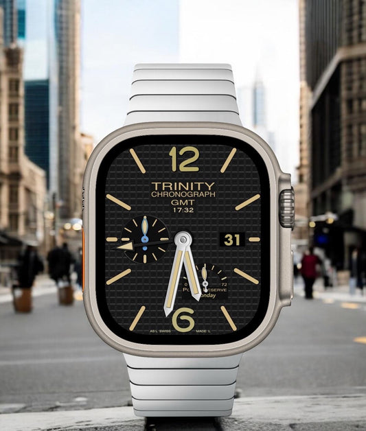 Trinity Chronograph Apple Watch Face | Clockology App