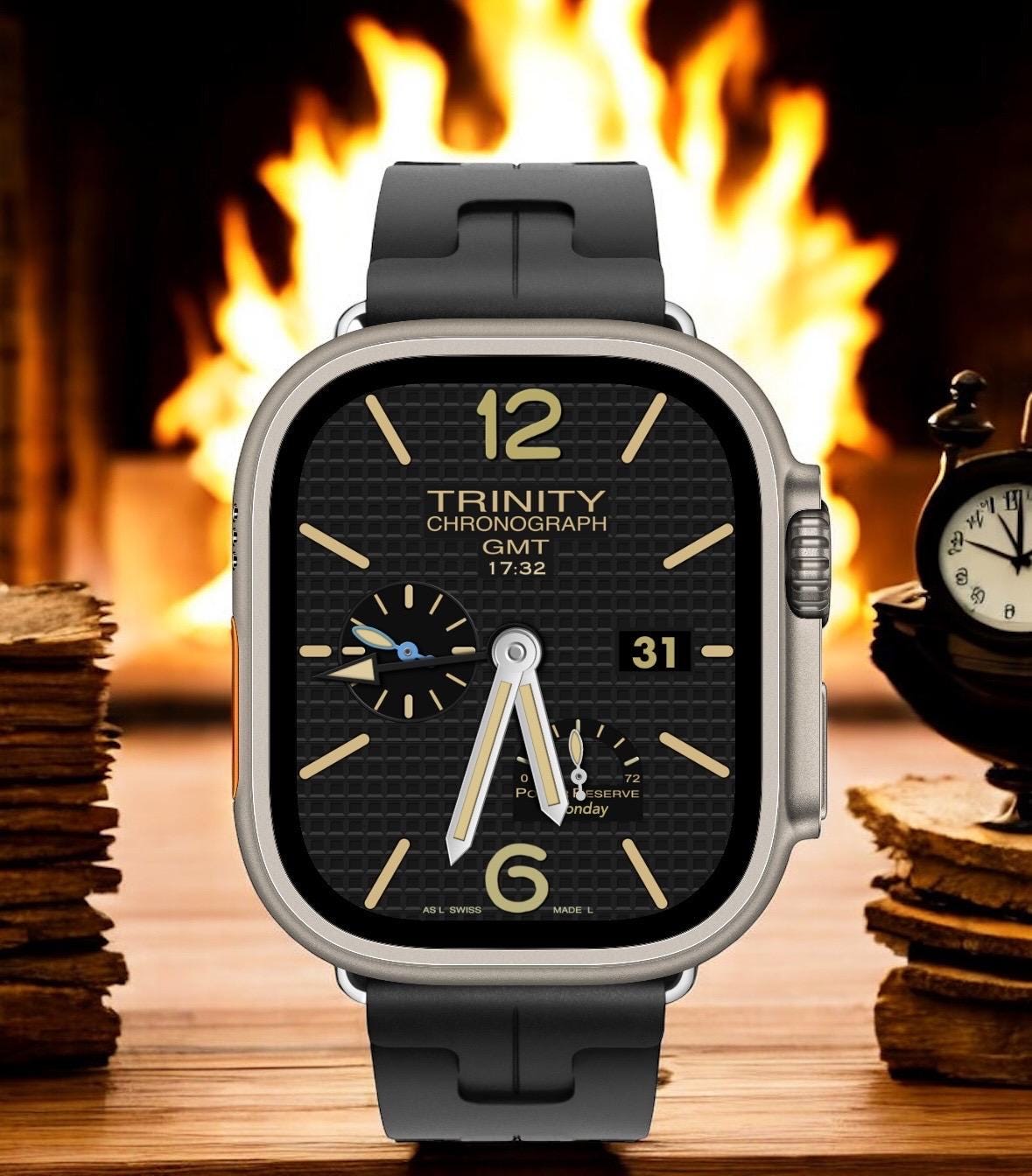 Trinity Chronograph Apple Watch Face | Clockology App
