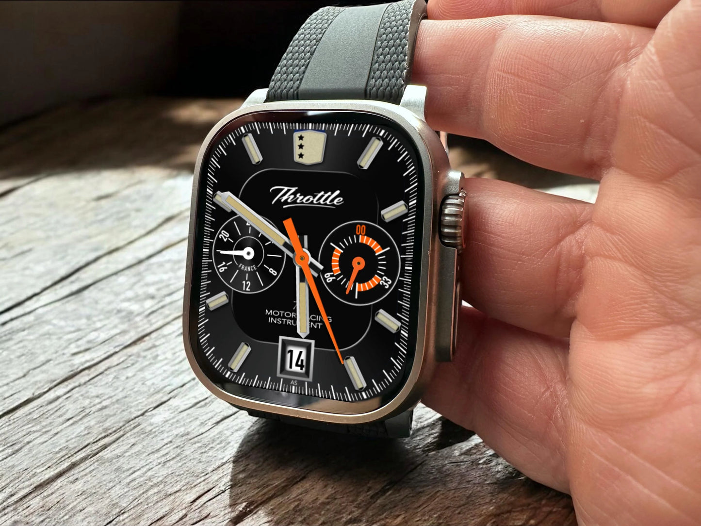 Apple Watch faces Clockology  Premium Apple Watch faces for smartwatch Top-rated watch face designs Throttle Racing Watch