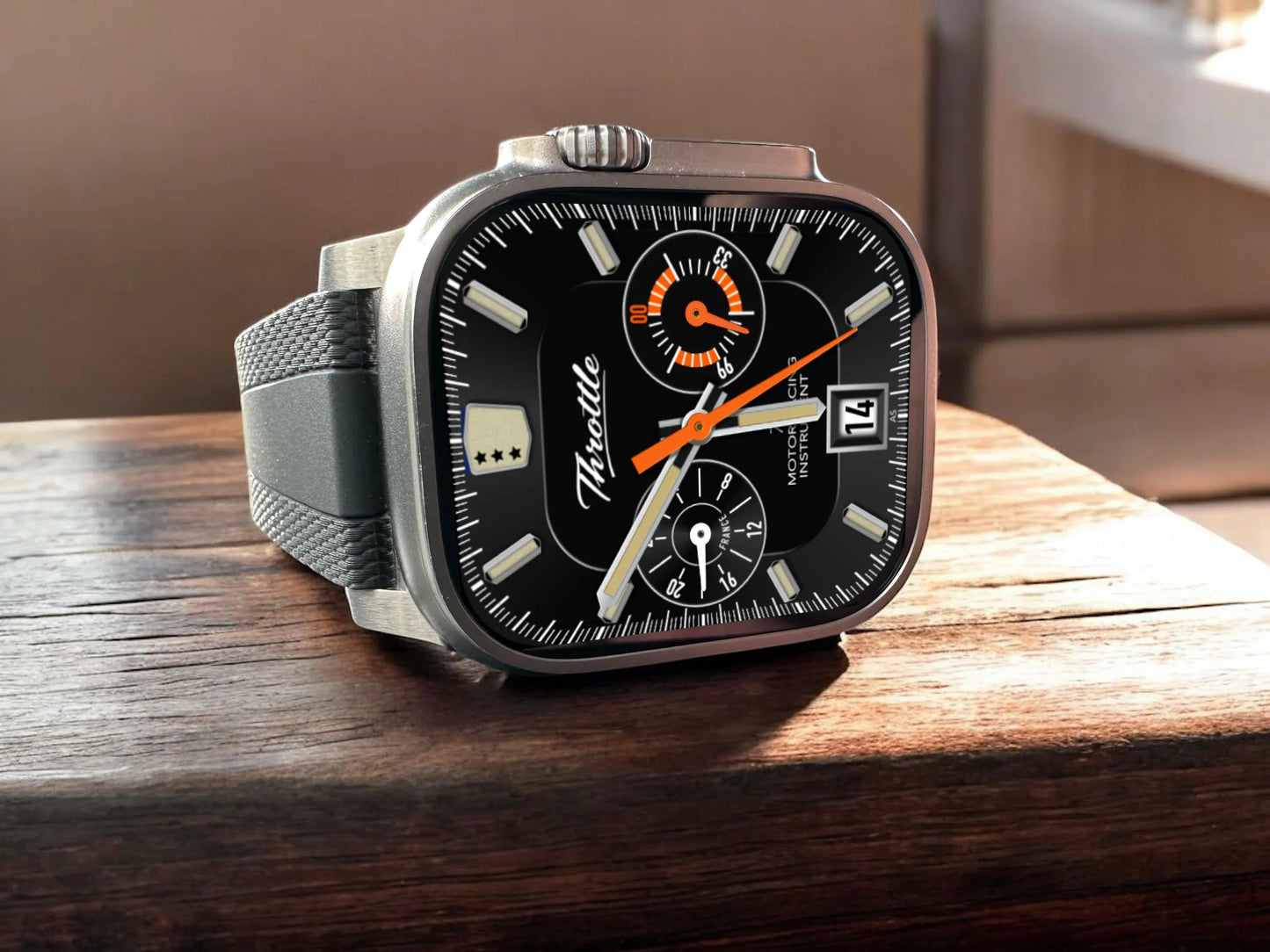 Apple Watch faces Clockology  Premium Apple Watch faces for smartwatch Top-rated watch face designs Throttle Racing Watch