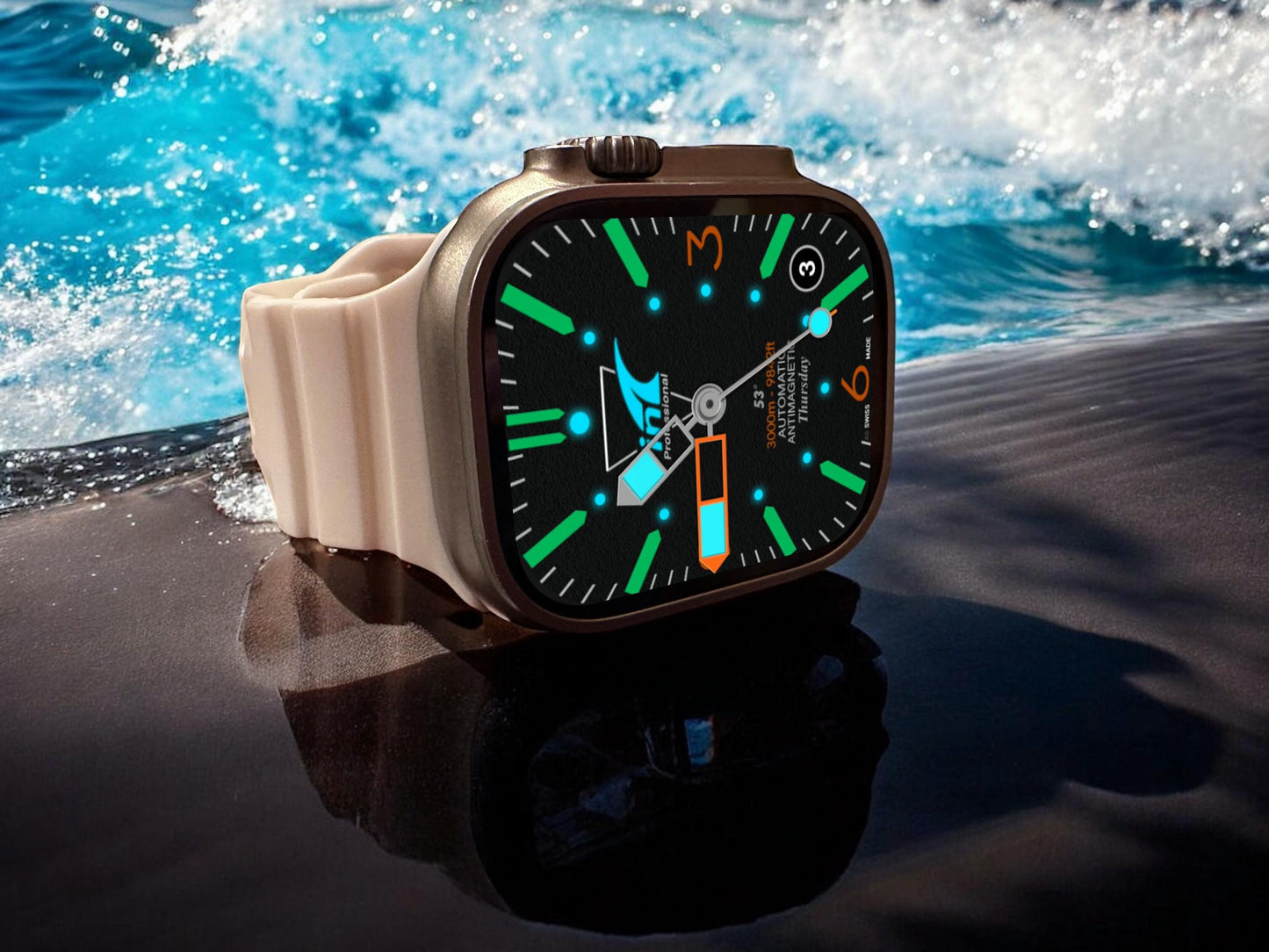 Fin Dive Apple Watch Face: Depth Star Clockology Design