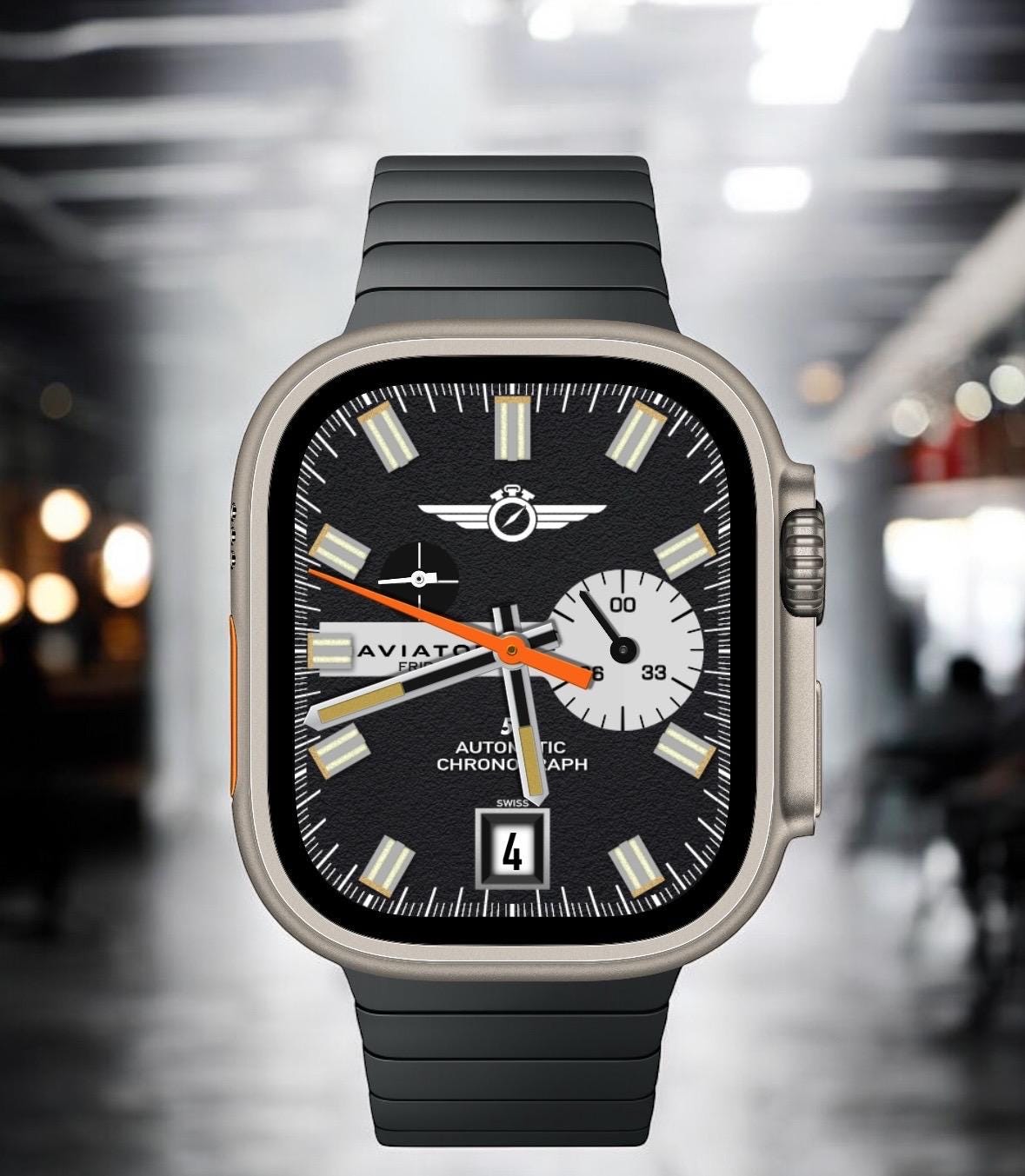 Aviator Flight Apple Watch Face: Vintage Clockology Design