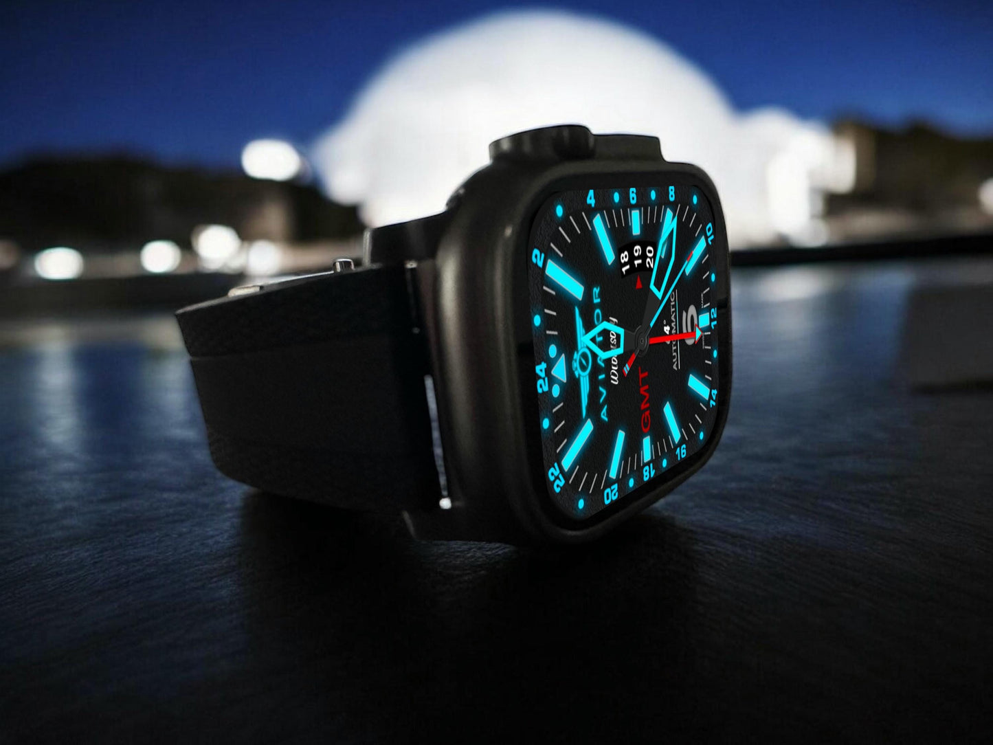 Aviator Flight Apple Watch Face: GMT Clockology Design