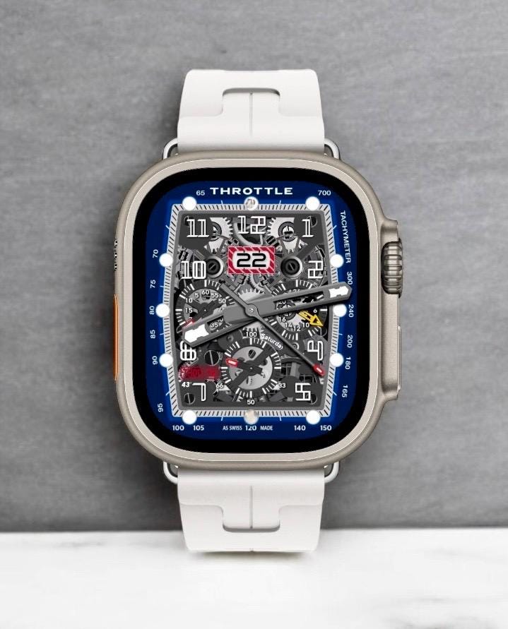 Apple Watch faces Clockology  Premium Apple Watch faces for smartwatch Top-rated watch face designs Throttle Racing Watch