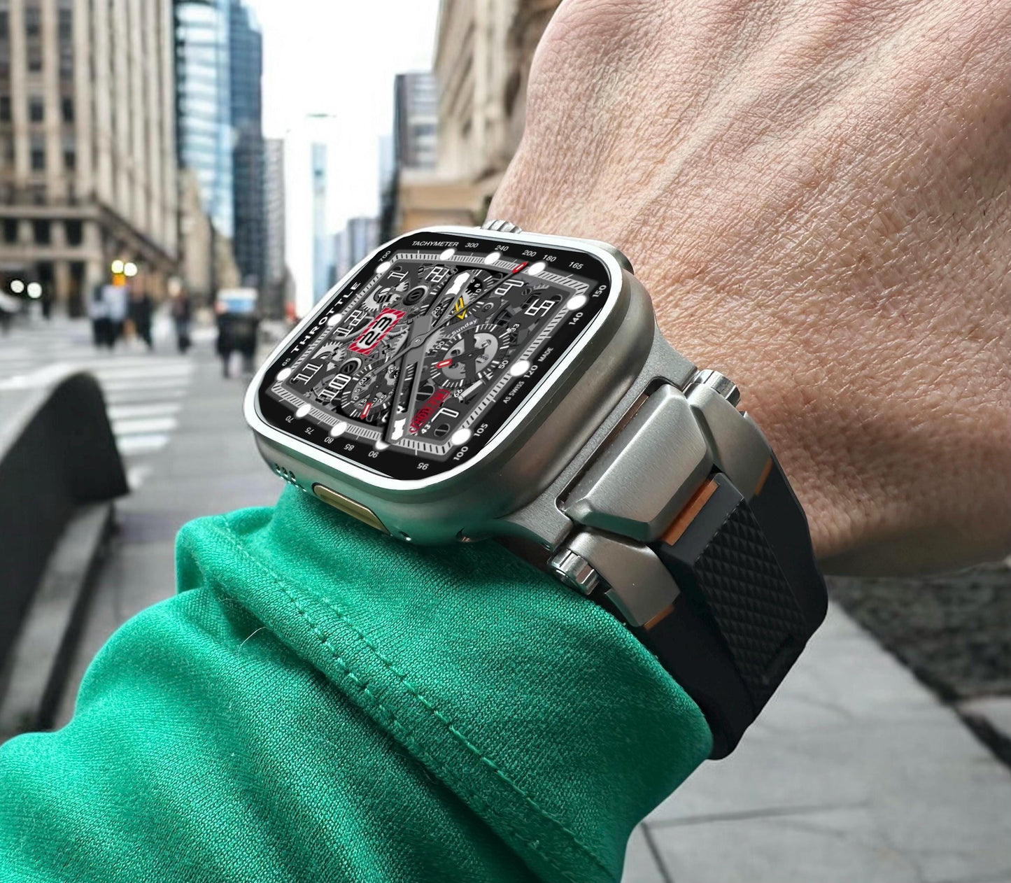 Apple Watch faces Clockology  Premium Apple Watch faces for smartwatch Top-rated watch face designs Throttle Racing Watch