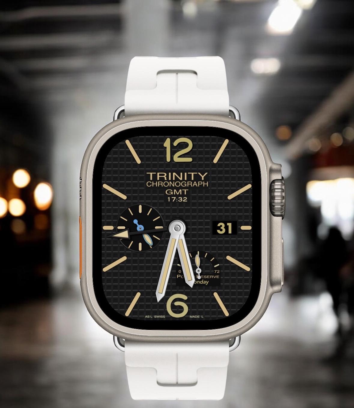 Trinity Chronograph Apple Watch Face | Clockology App
