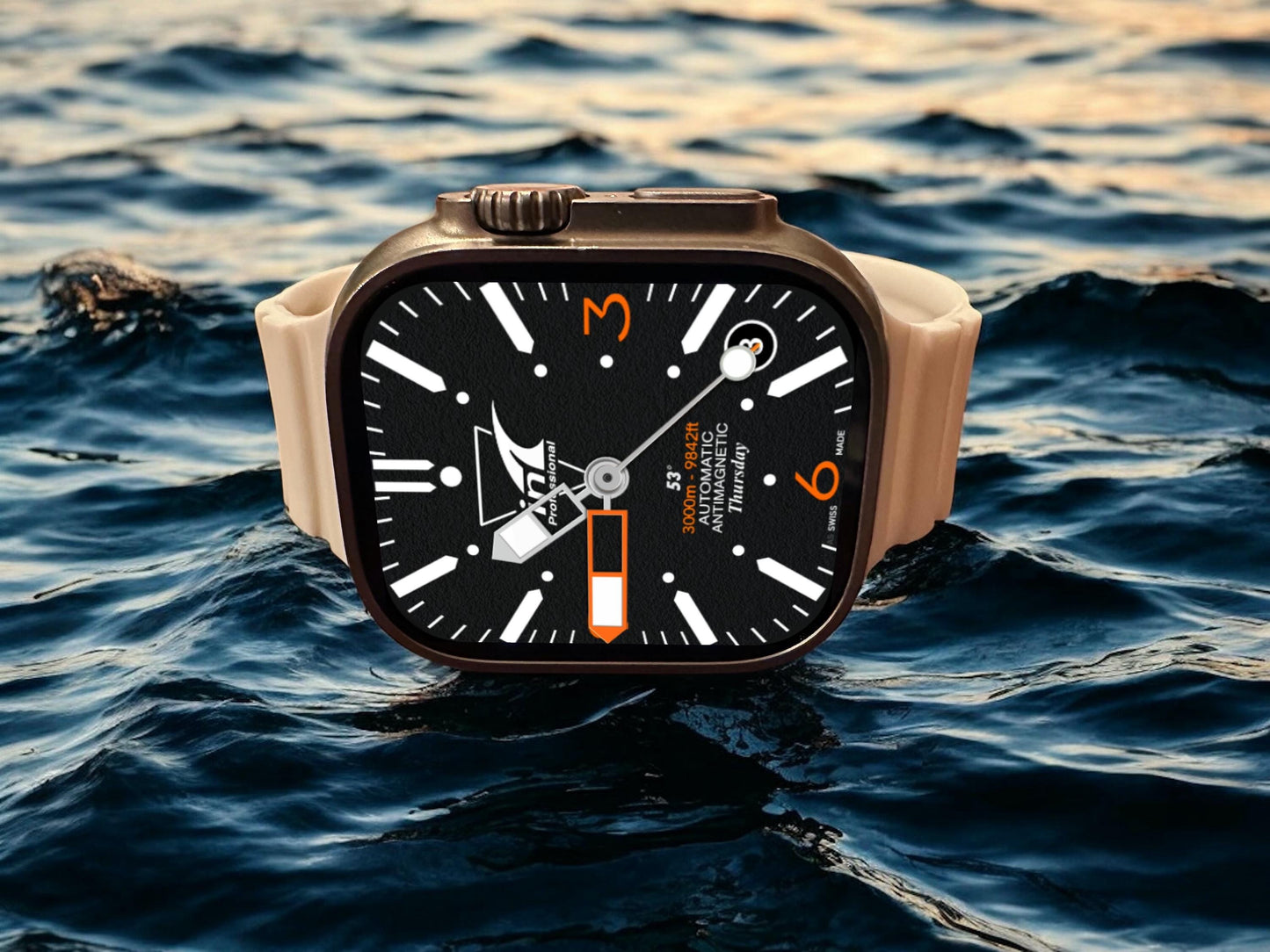Fin Dive Apple Watch Face: Depth Star Clockology Design