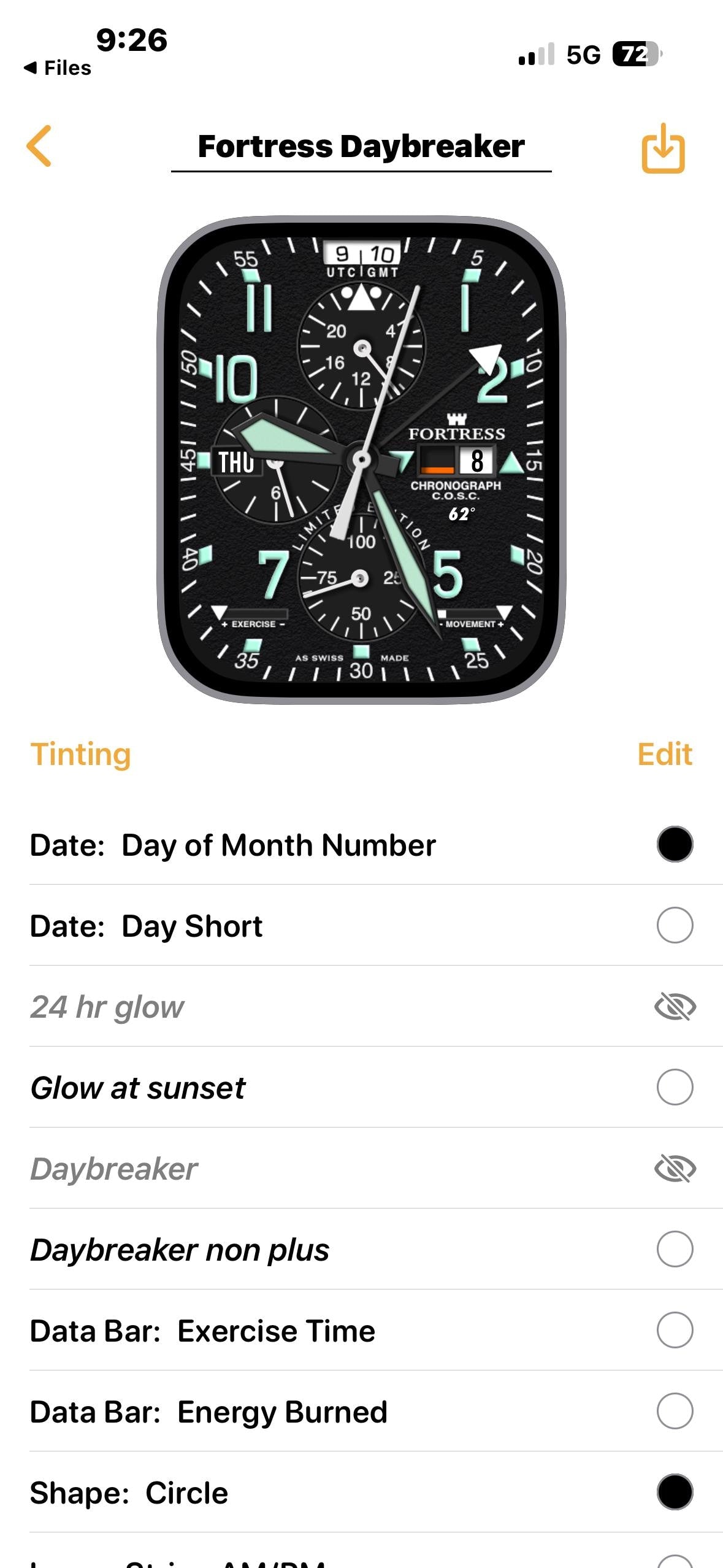 Fortress Military Apple Watch Face for Clockology App (Digital)