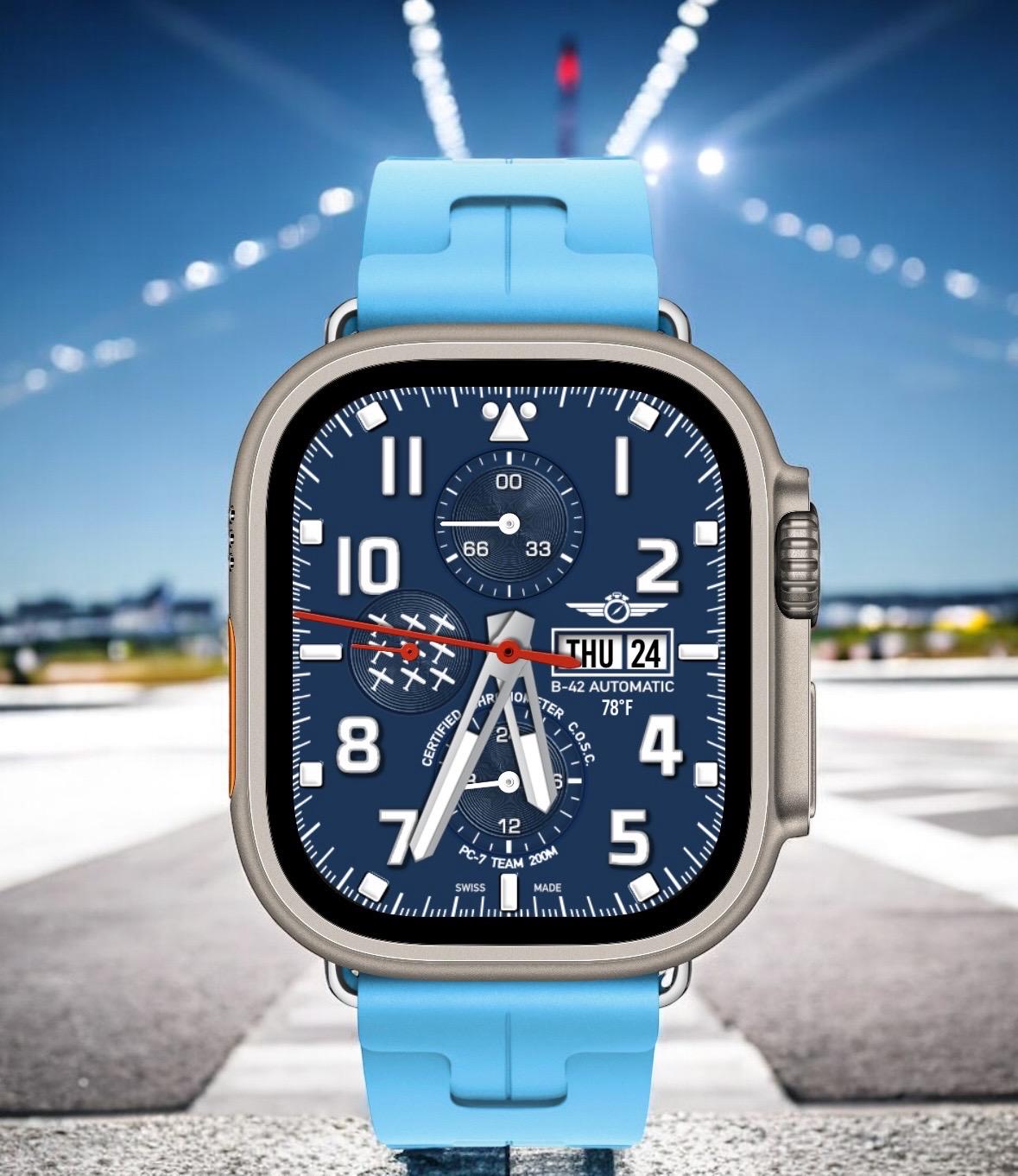 AviatorCo B42 Apple Watch Face | Analog Style (Clockology App)