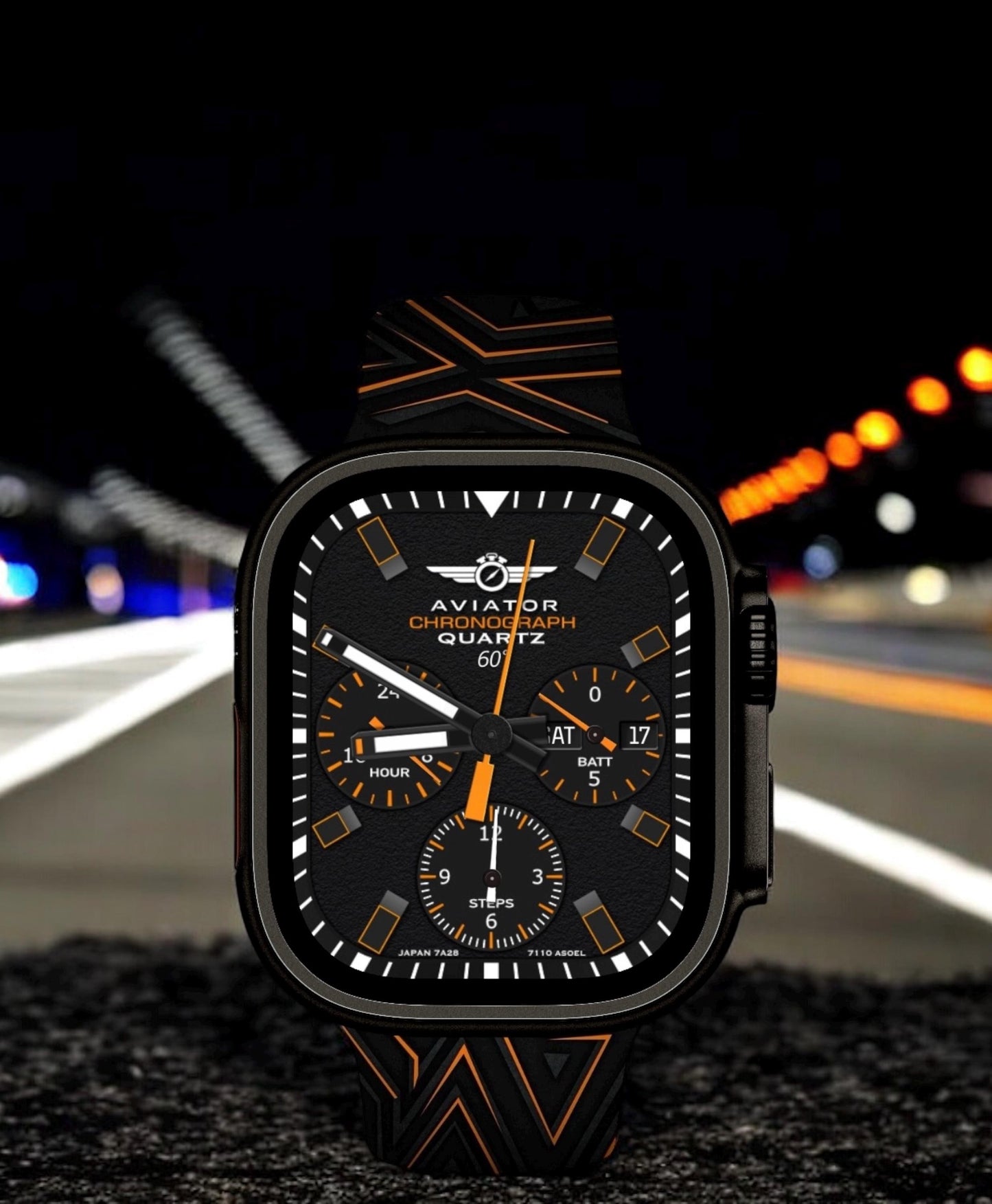 Aviator 1974 Apple Watch Face: Vintage Retro Design (Clockology App)