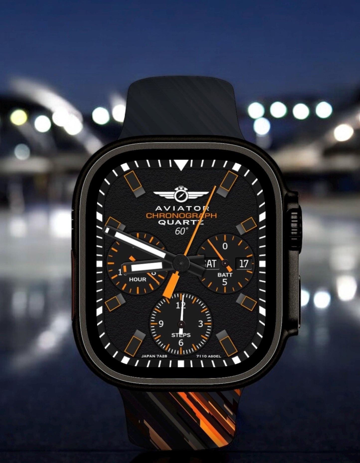 Aviator 1974 Apple Watch Face: Vintage Retro Design (Clockology App)