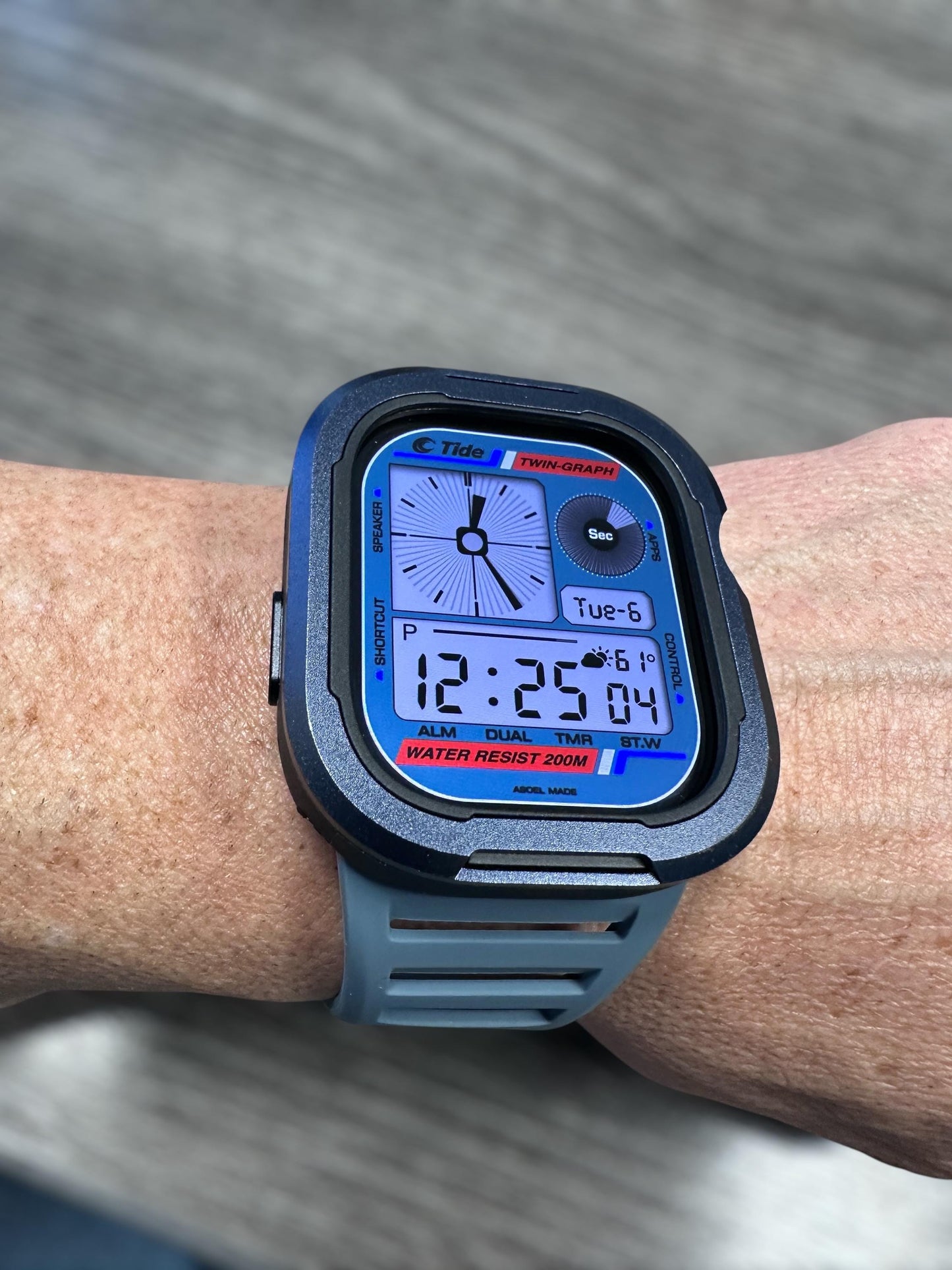 Tide Twin Graph V3 Apple Watch Face: Customizable Digital Clockology (Download)