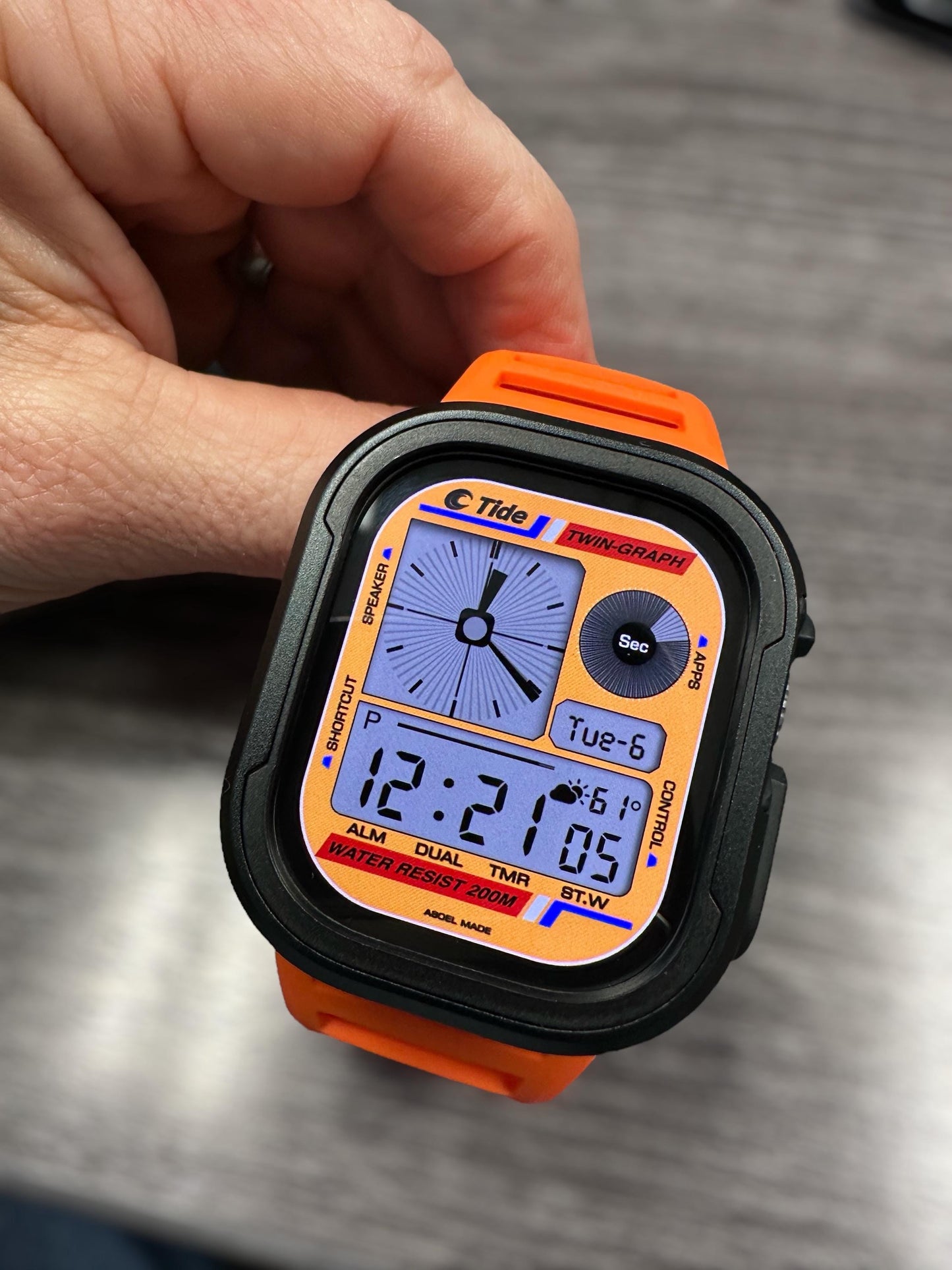 Tide Twin Graph V3 Apple Watch Face: Customizable Digital Clockology (Download)