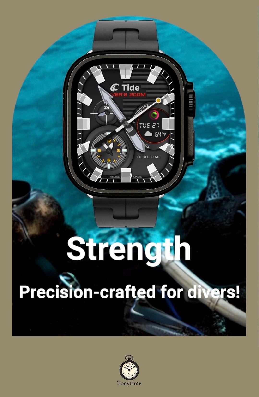 Tide Hydrocore Diver Apple Watch Face (Clockology)