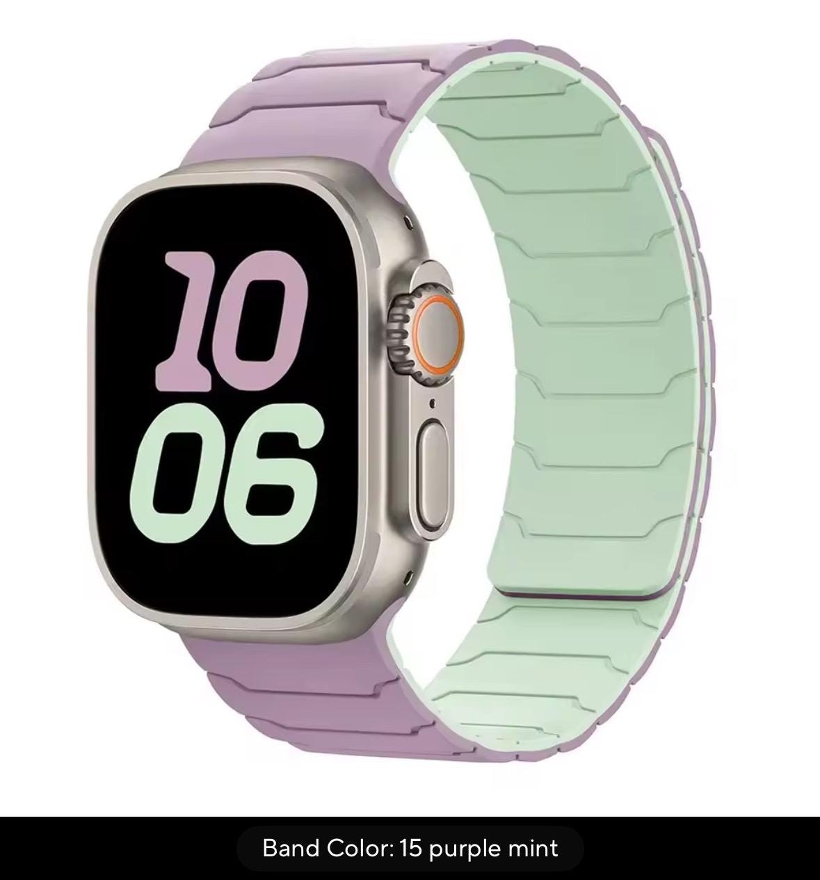 Silicone Magnetic Sport Band for Apple Watch: 42-49mm