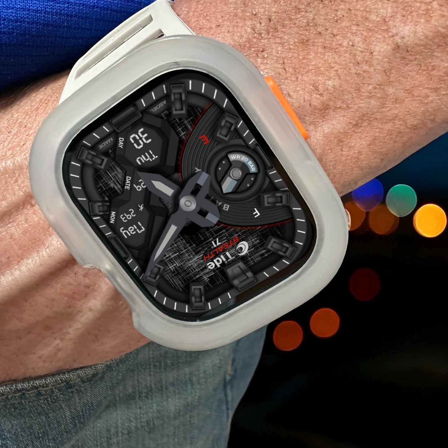 Clockology Apple Watch Face: Tide Stealth Diver Design