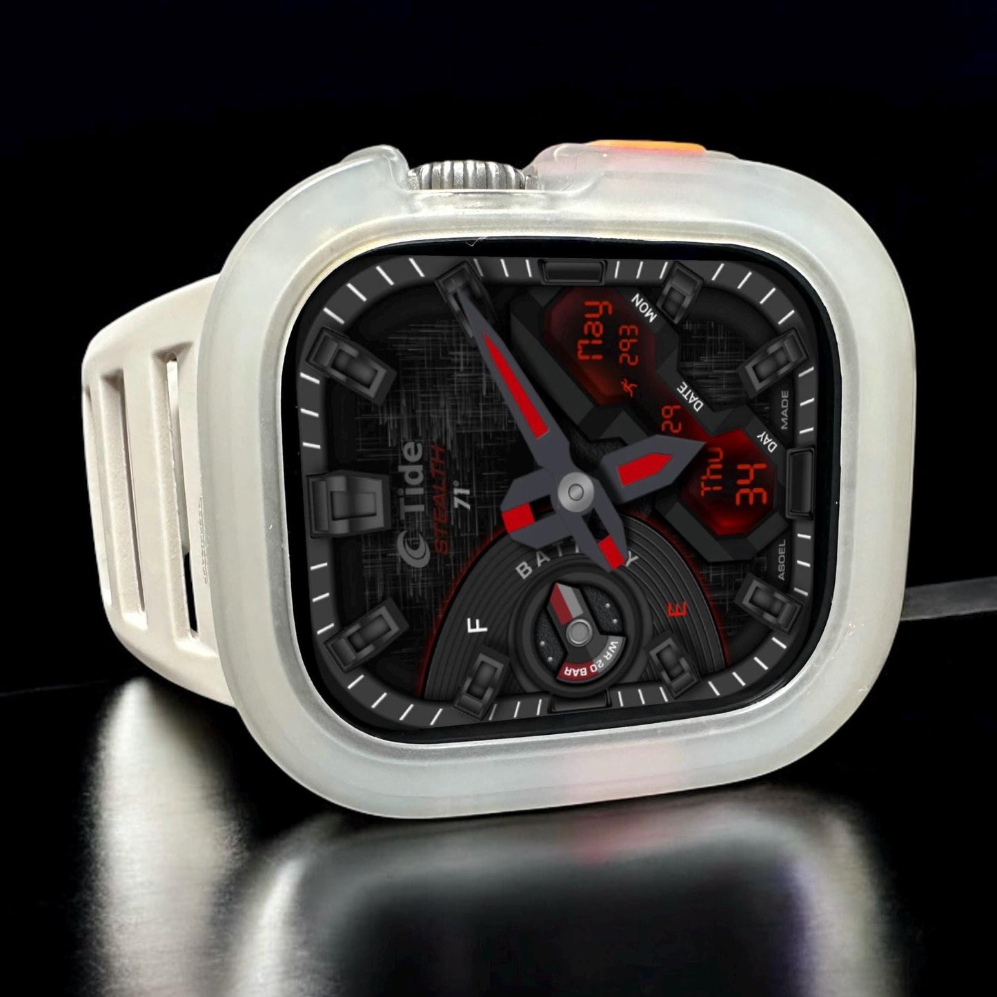 Clockology Apple Watch Face: Tide Stealth Diver Design