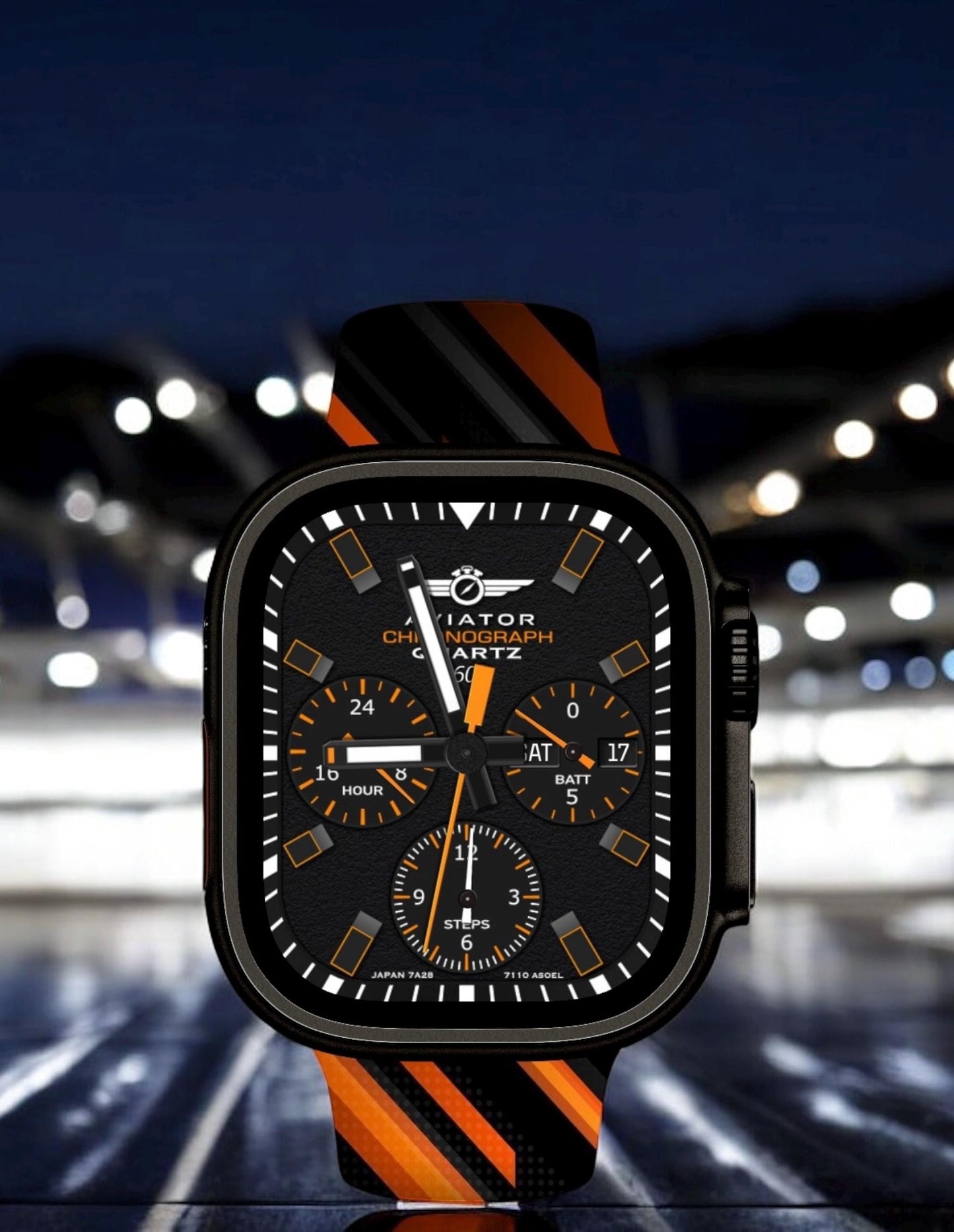 Aviator 1974 Apple Watch Face: Vintage Retro Design (Clockology App)