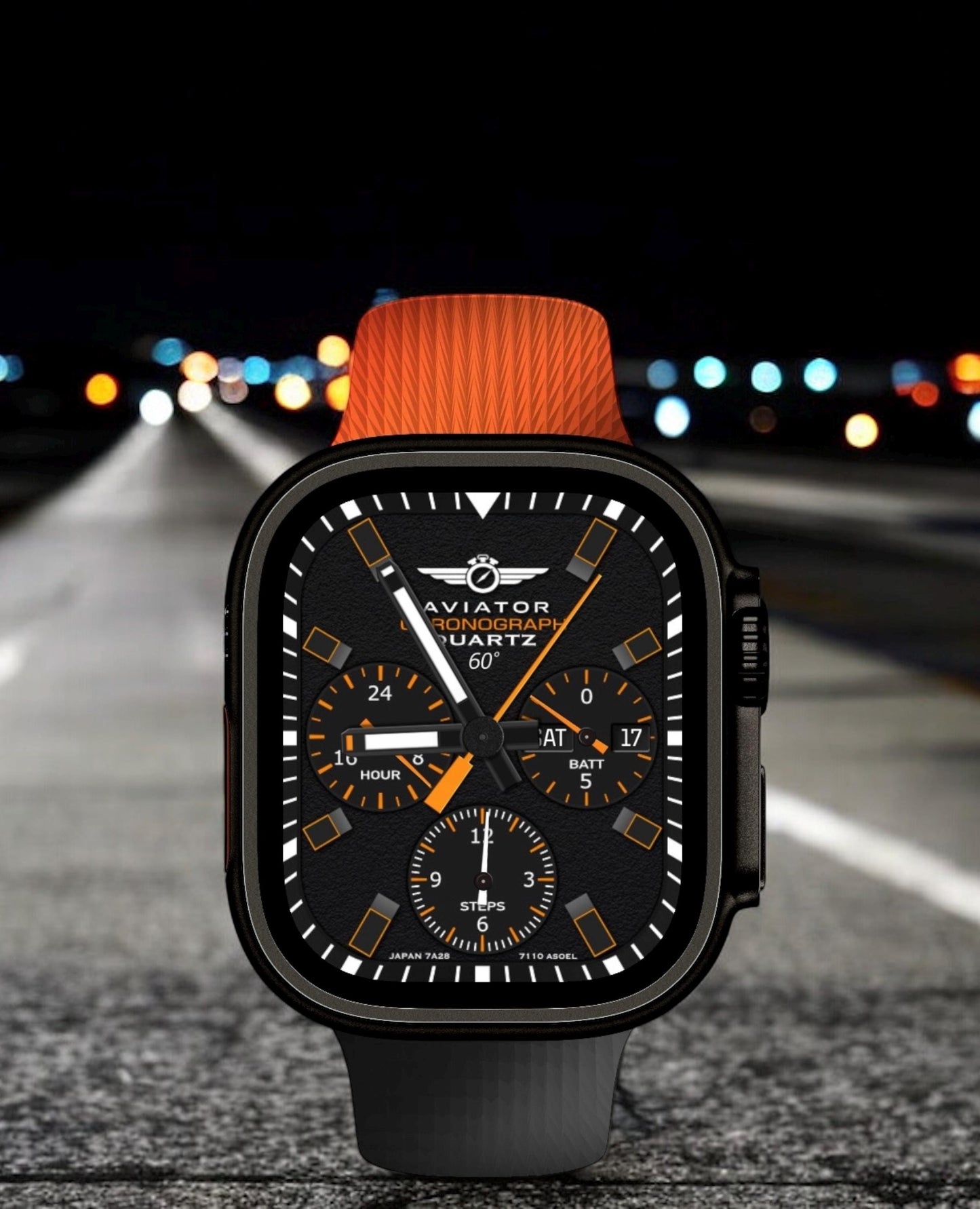 Aviator 1974 Apple Watch Face: Vintage Retro Design (Clockology App)