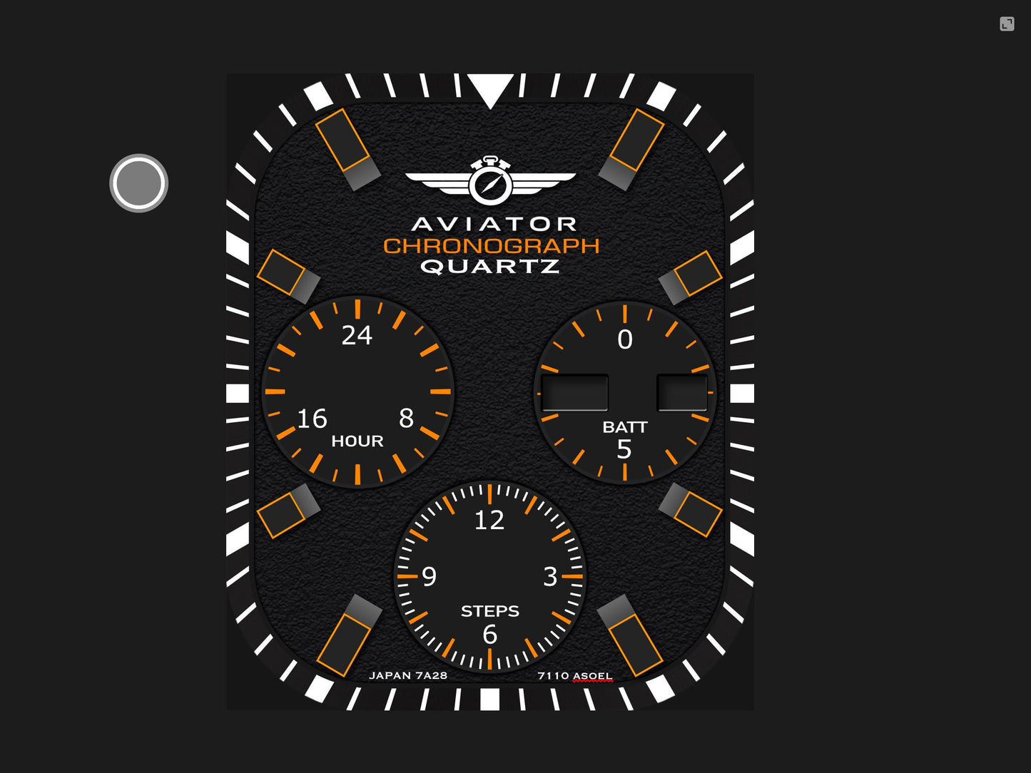 Aviator 1974 Apple Watch Face: Vintage Retro Design (Clockology App)