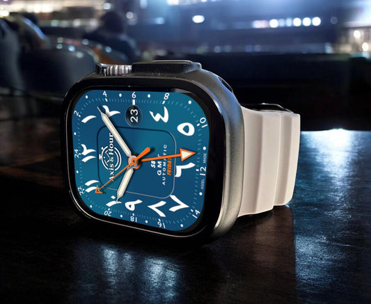 Axis & Hour GMT Arabic Traveler Apple Watch Face (Clockology)