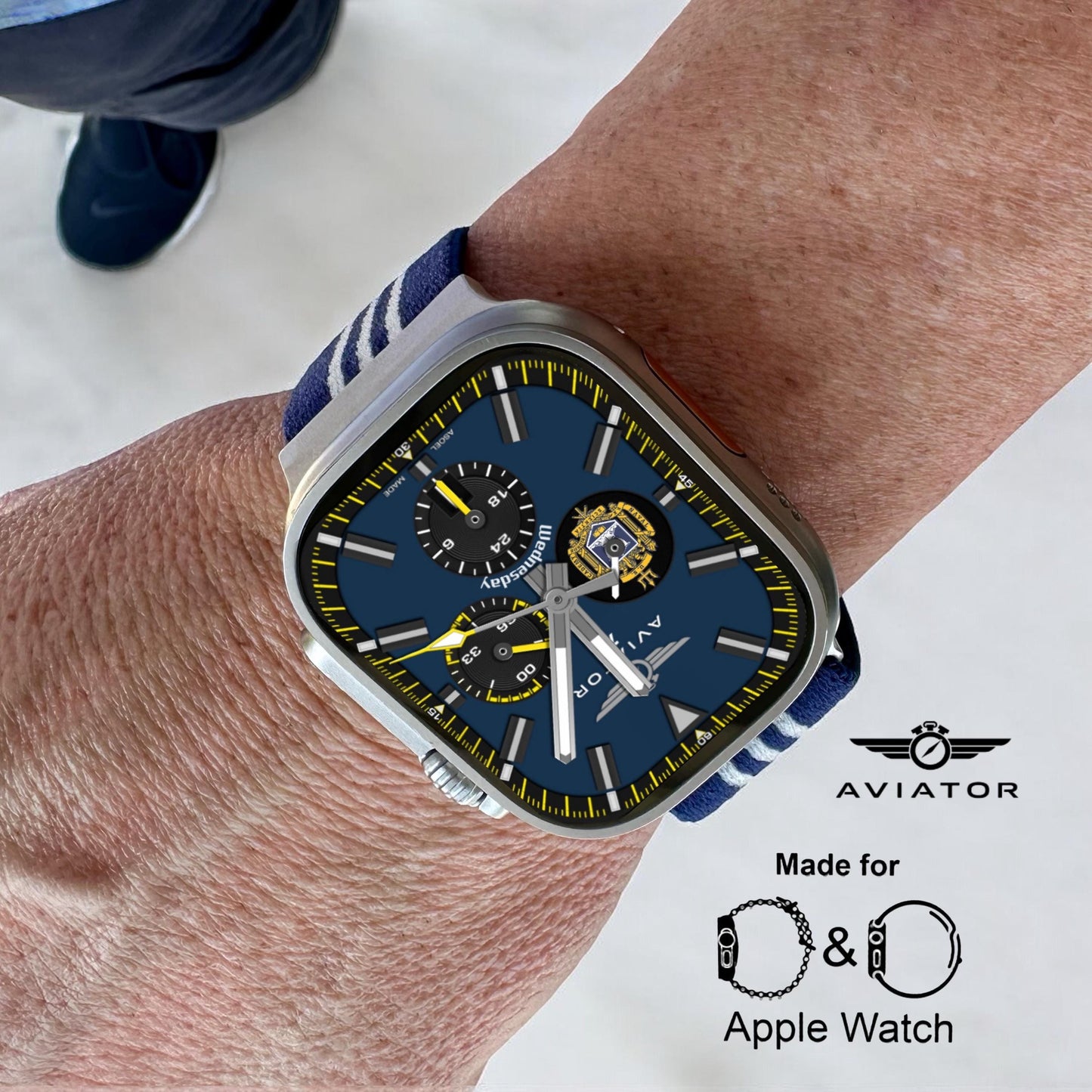 Aviator Apple Watch Face: Naval Academy Clockology Design