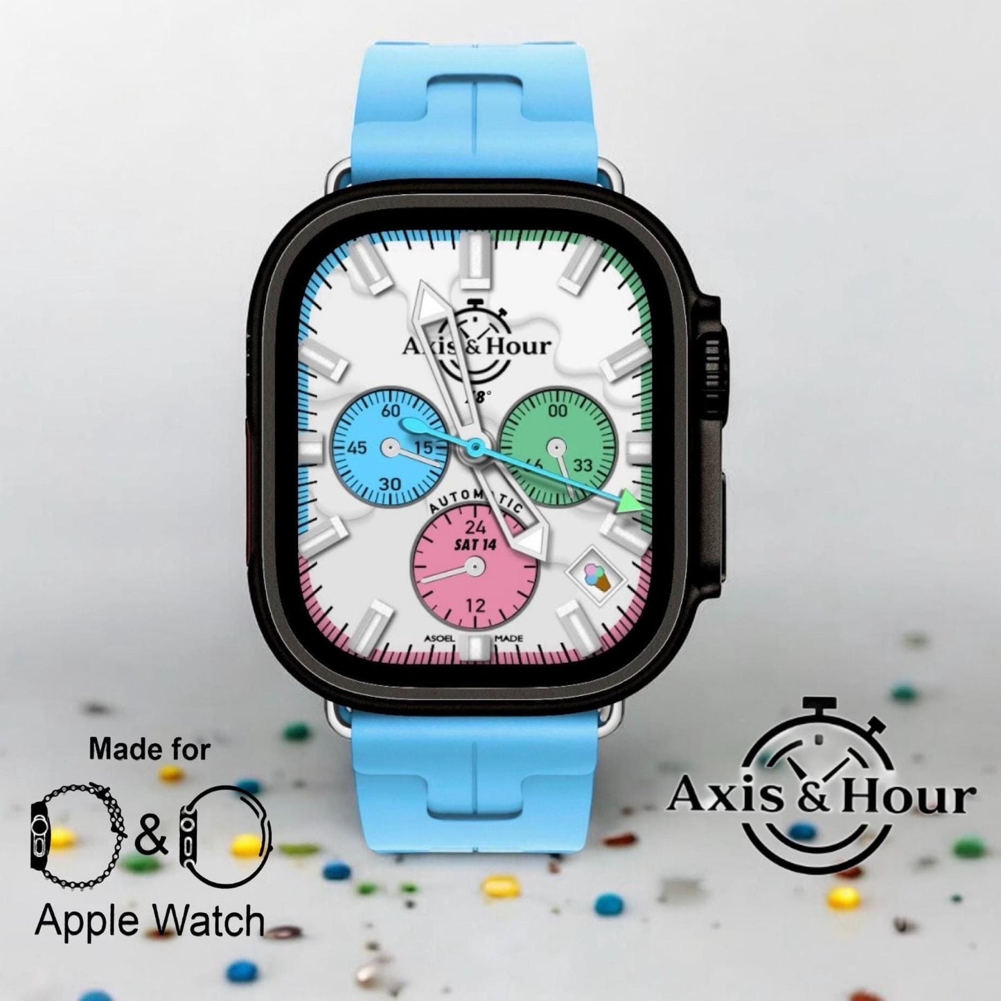 Clockology Apple Watch Faces: Summertime Ice Cream Theme (Digital Download)