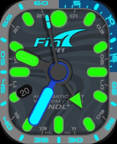 Fin DiveMaster 300 Apple Watch Face: Clockology Smartwatch Design