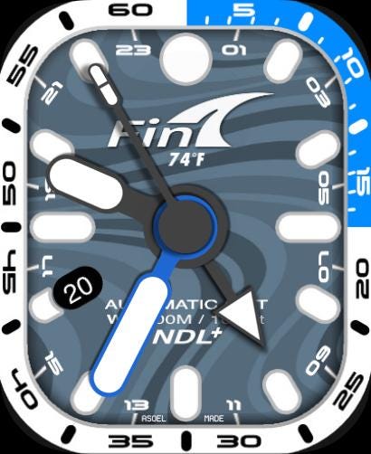Fin DiveMaster 300 Apple Watch Face: Clockology Smartwatch Design