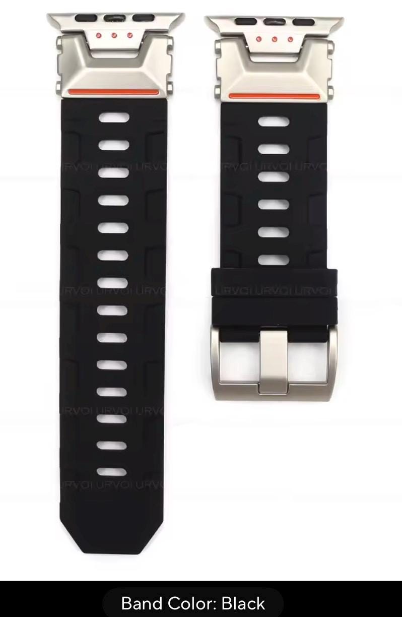 Silicone Apple Watch Band: Sport Strap with Pin Buckle, 42-49mm