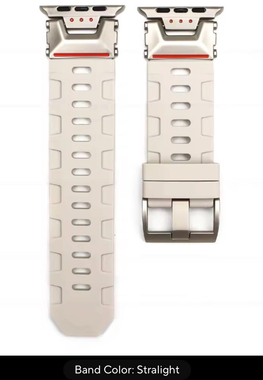 Silicone Apple Watch Band: Sport Strap with Pin Buckle, 42-49mm