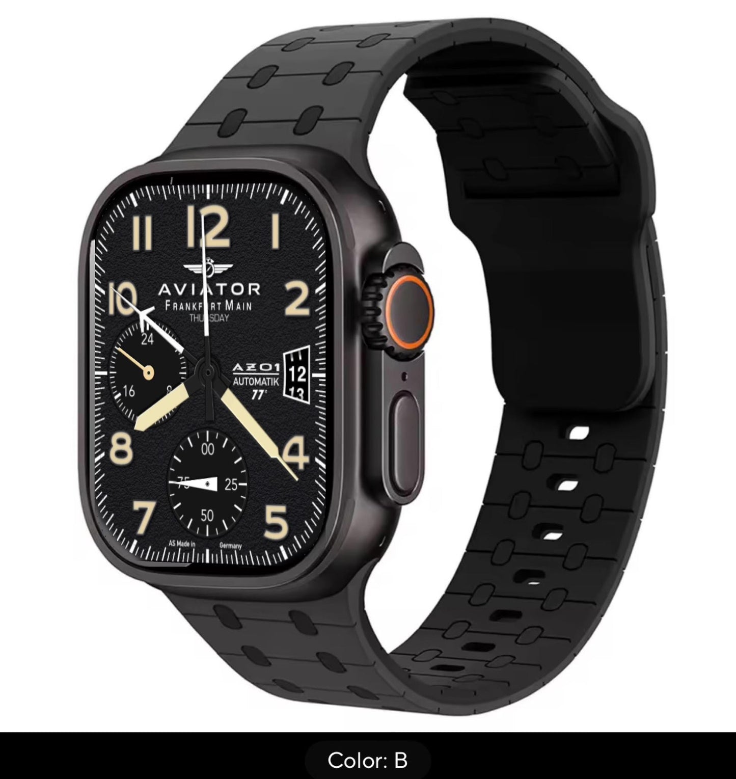 Two-Tone Silicone Sport Band for Apple Watch: 49/45/44/42mm