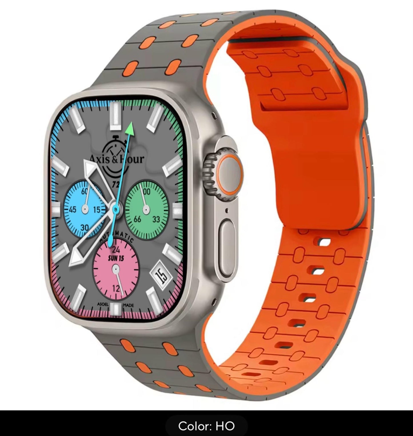 Two-Tone Silicone Sport Band for Apple Watch: 49/45/44/42mm