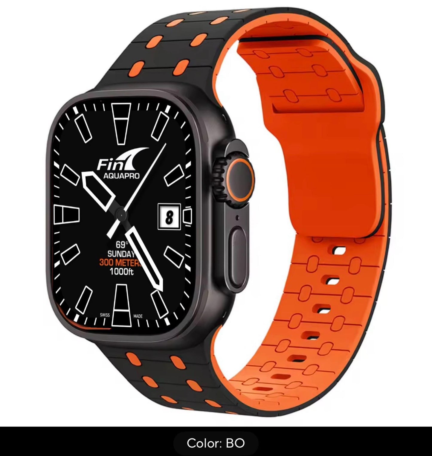 Two-Tone Silicone Sport Band for Apple Watch: 49/45/44/42mm