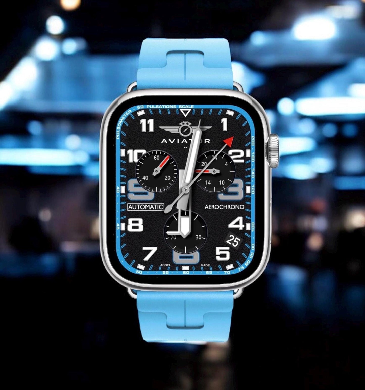 Aviator Aerochrono Pro Apple Watch Face - Clockology Design for Ultra & Series