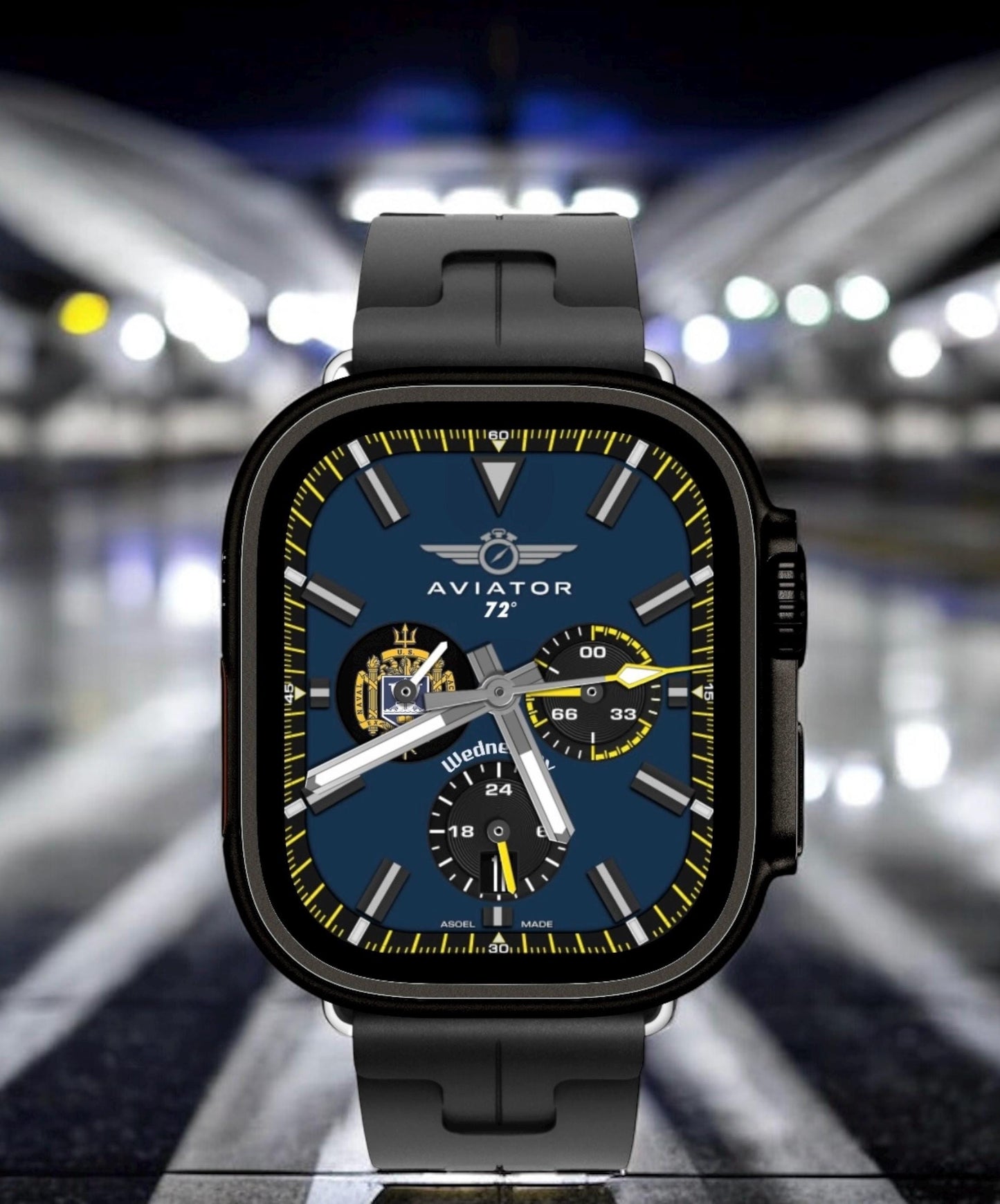 Aviator Apple Watch Face: Naval Academy Clockology Design