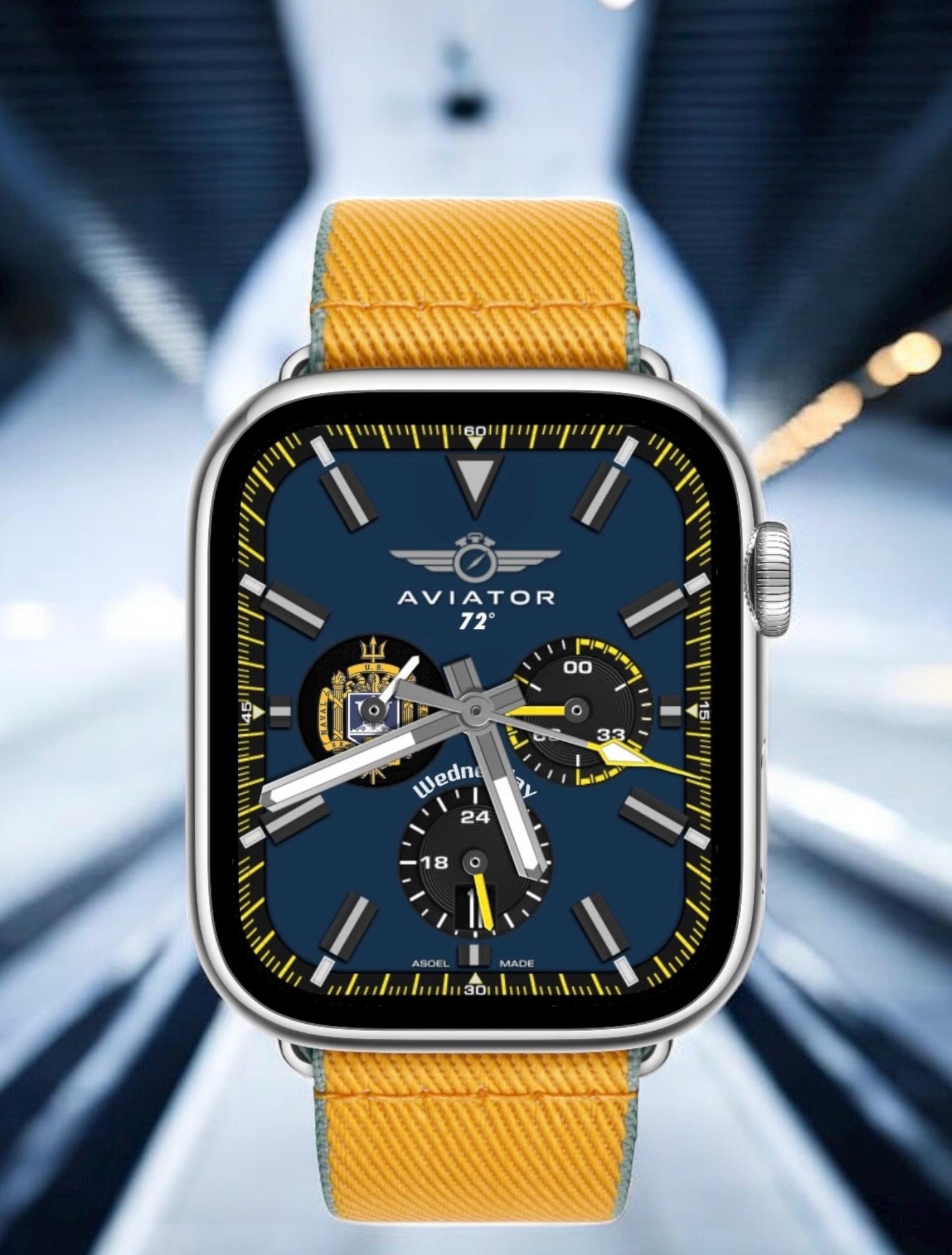 Aviator Apple Watch Face: Naval Academy Clockology Design