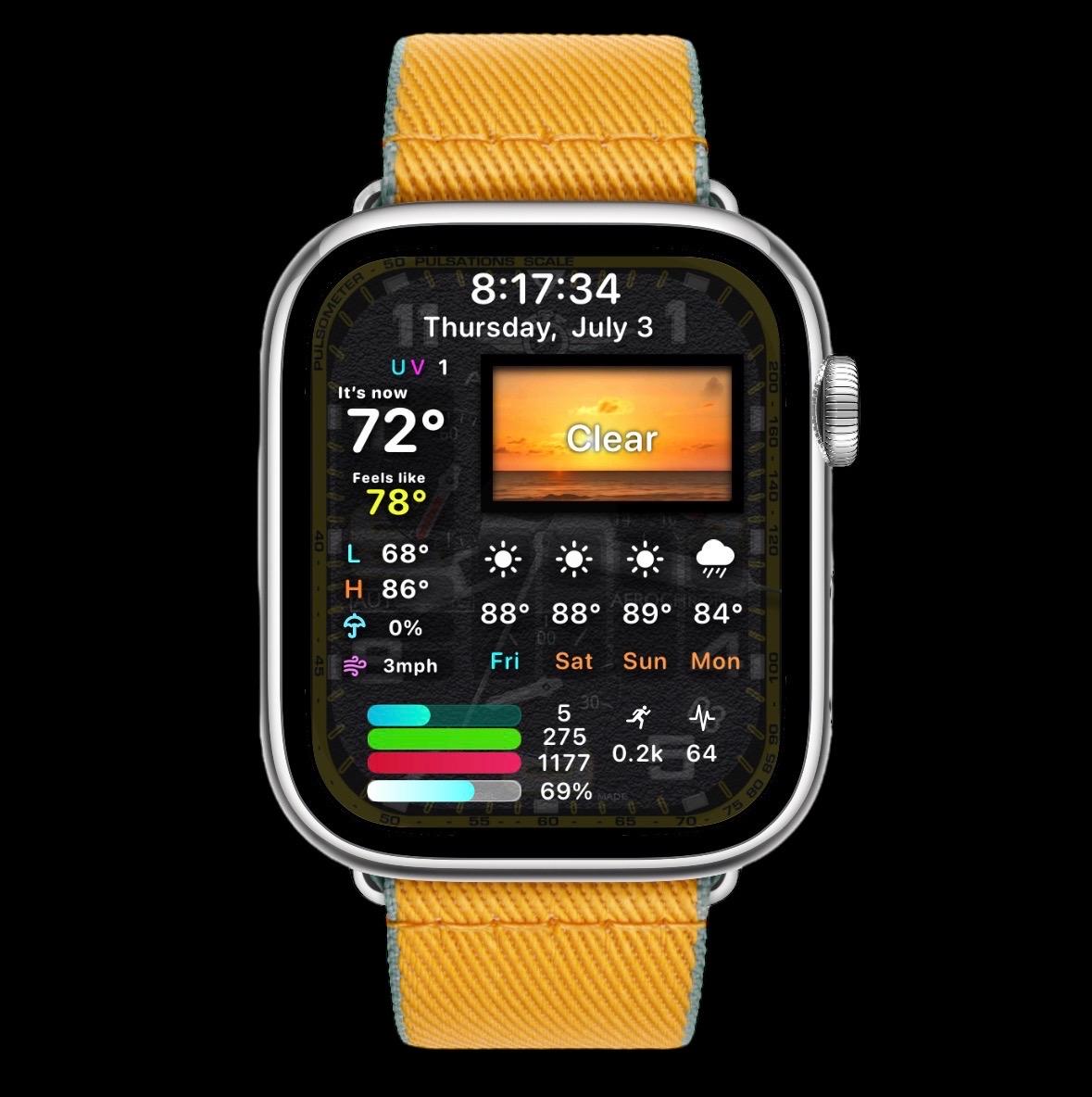 Aviator Aerochrono Pro Apple Watch Face: Clockology Smartwatch Design